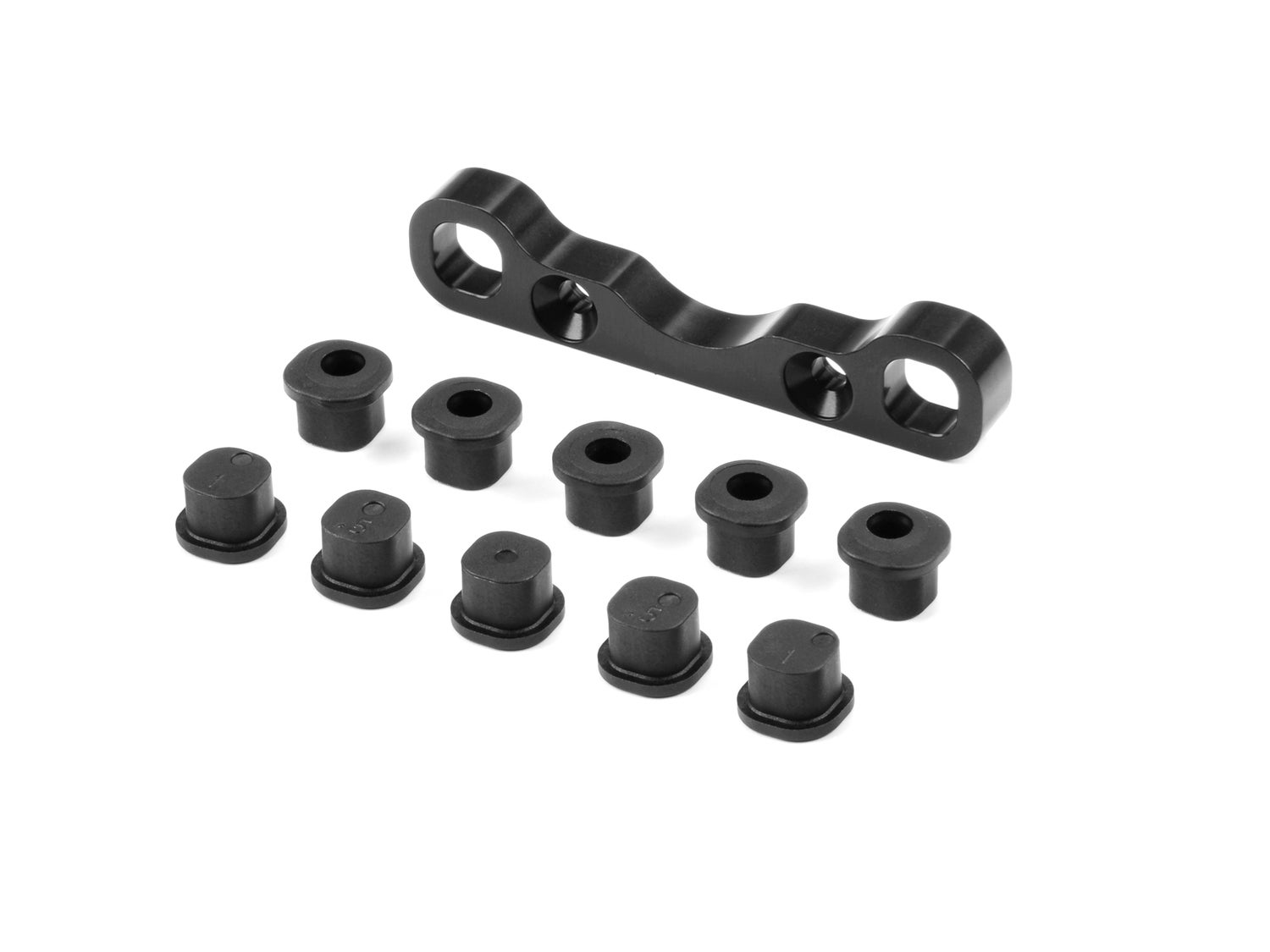 353333 Xb8 Alu Rear Lower Susp. Holder For Semi-Split Bulkhead - Front