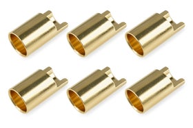 Team Corally Bullit Connector 6.5mm Female Gold Plated Ultra Low Resistance  (6)