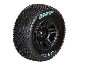 Louise SC - Turbo SC Tyre With Black Rim For Traxxas Rear (Mounted) - Soft (2)